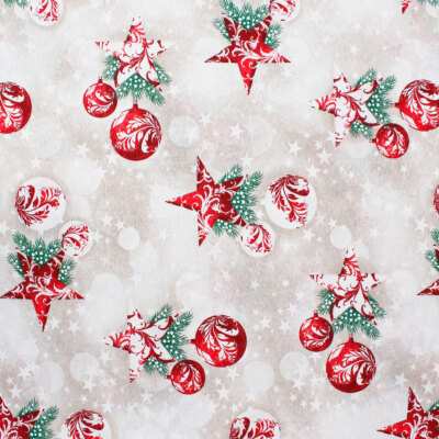 Christmas Tablecloth Table Cover Christmas Fantasy Stars Red Balls 