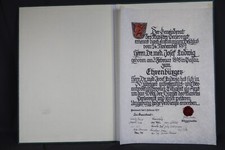 Ehrenbürgerurkunde Markt Perlesreut 1972 Passau Ehrenbürger handgeschrieben