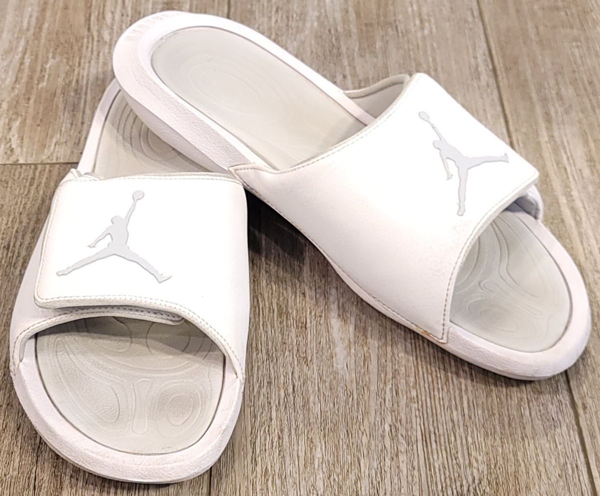 NICE Nike Jordan Hydro Slides Sandals White Pure Platinum 881473