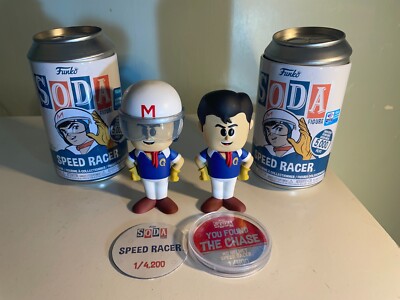 Funko Soda Animation Speed Racer No Helmet Chase and Common 1/800
