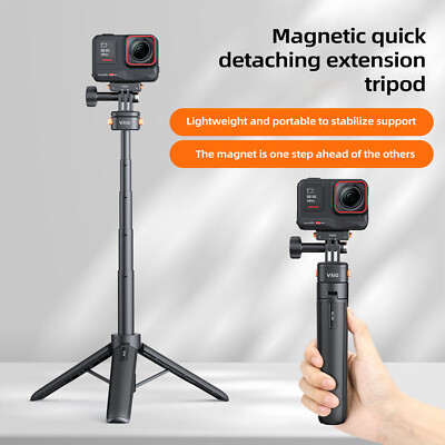 VRIG Magnetic Quick Release Tripod Extendable Mini Tabletop Tripod Selfie Stick