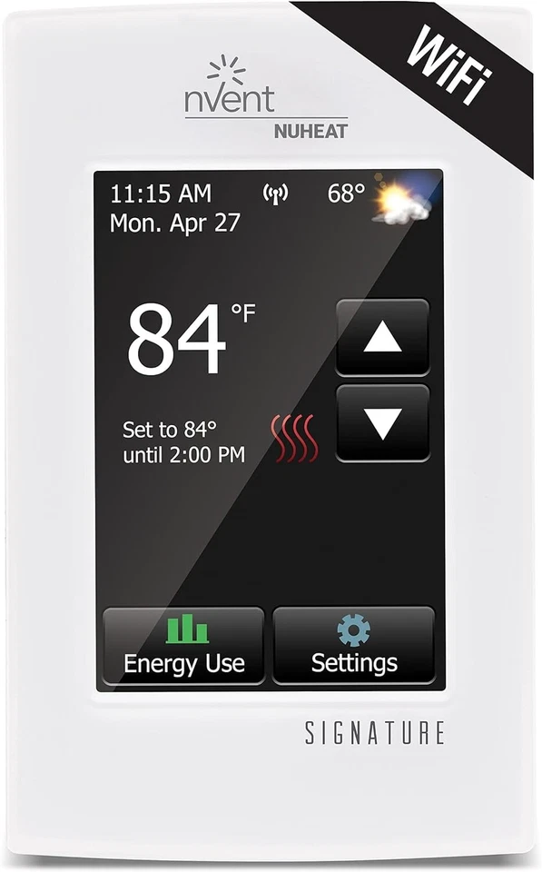 Termostato de calefacción programable con pantalla táctil WiFi NuHeat nVent AC0055 SIGNATURE Foto 4 de 4