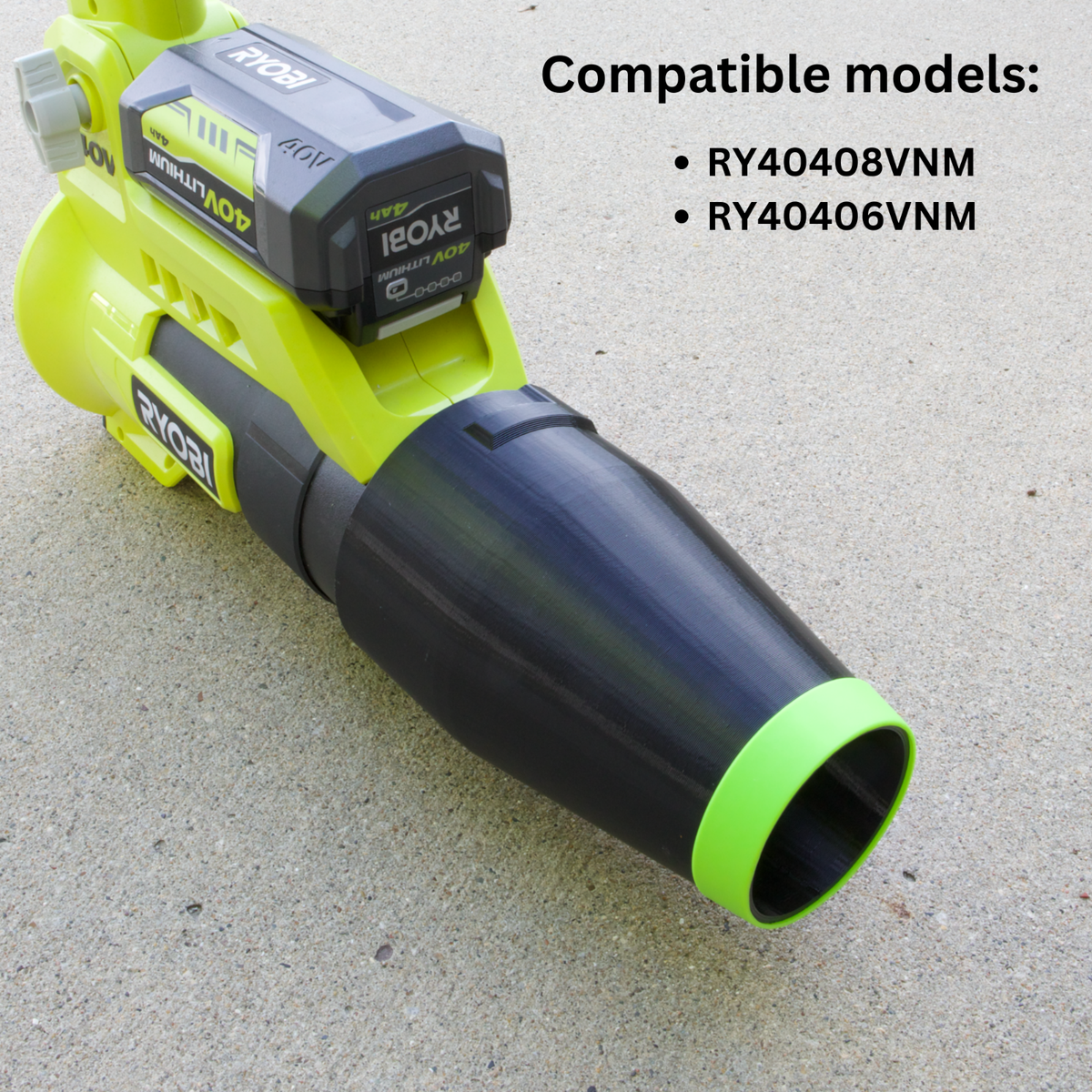 Car Drying Nozzle for RYOBI 110 MPH 525 CFM 40-V Leaf Blower