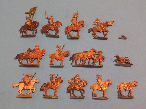 Plats d'étain - Zinnfiguren : 16 cavaliers suédois - Guerre