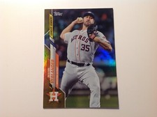 2020 Topps Series 1 Base Rainbow Foil Gold #232 Justin Verlander