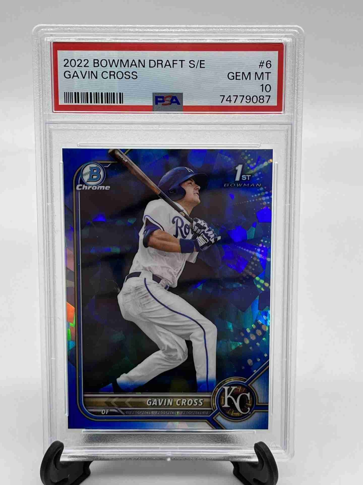 2022 Bowman Draft Sapphire GAVIN CROSS Kansas City Royals BDC-6 PSA 10