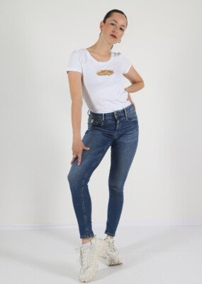 Miracle of Denim Jeans Hose Damen Skinny Fit Ellen in Acer Blue 3952 Blau
