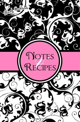 Notes et recettes de livre de recettes vierges rose noir blanc - Photo 1 sur 3