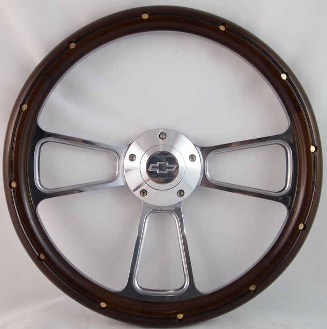 1970 & Up Chevrolet Monte Carlo Real Wood & Billet Steering Wheel