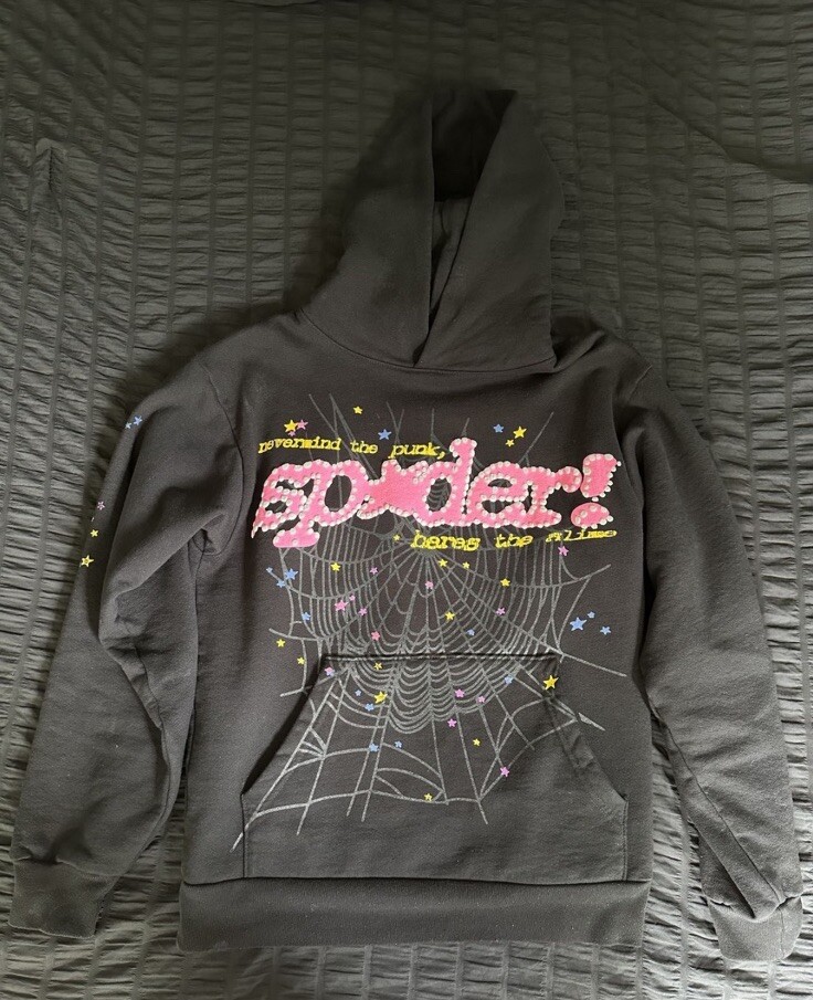 Sp5der WORLDWIDE ナップサック black New! Spider Worldwide × Young Thug Sp5der Black P*nk (Punk
