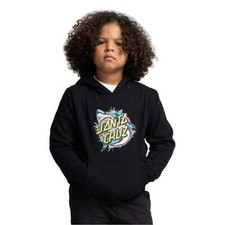 Santa Cruz Youth Hood Shark Dot Front Black