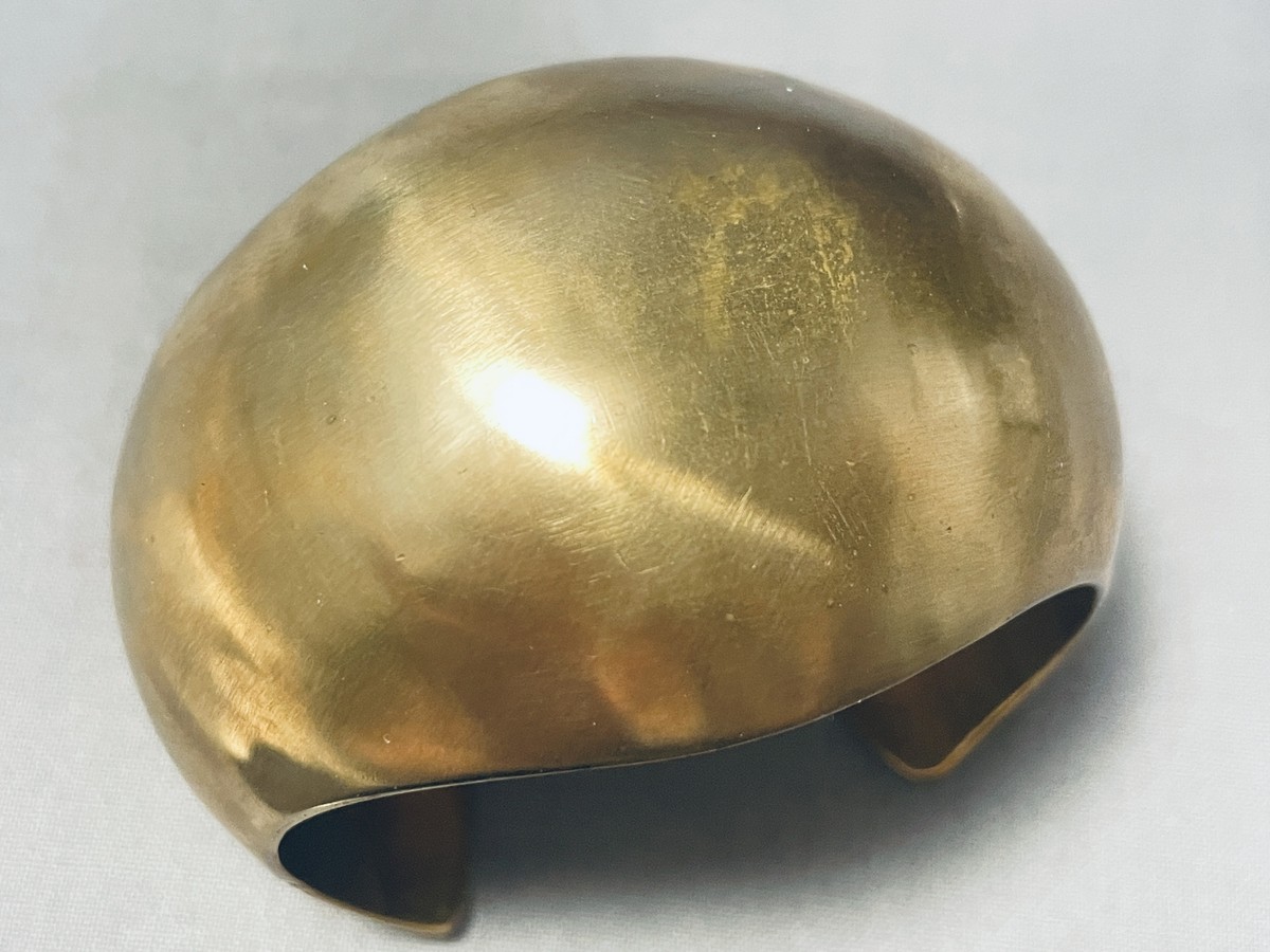Important Vintage Native American Navajo Orville Tsinnie (d) Brass Hammered Bracelet Important Vintage Native American Navajo Orville Tsinnie (d) Brass Hammered Bracelet