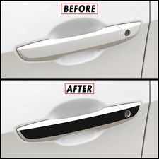 Blackout Vinyl Decal Overlay For 2016-21 Honda Civic Door Handles Wo Smartkey