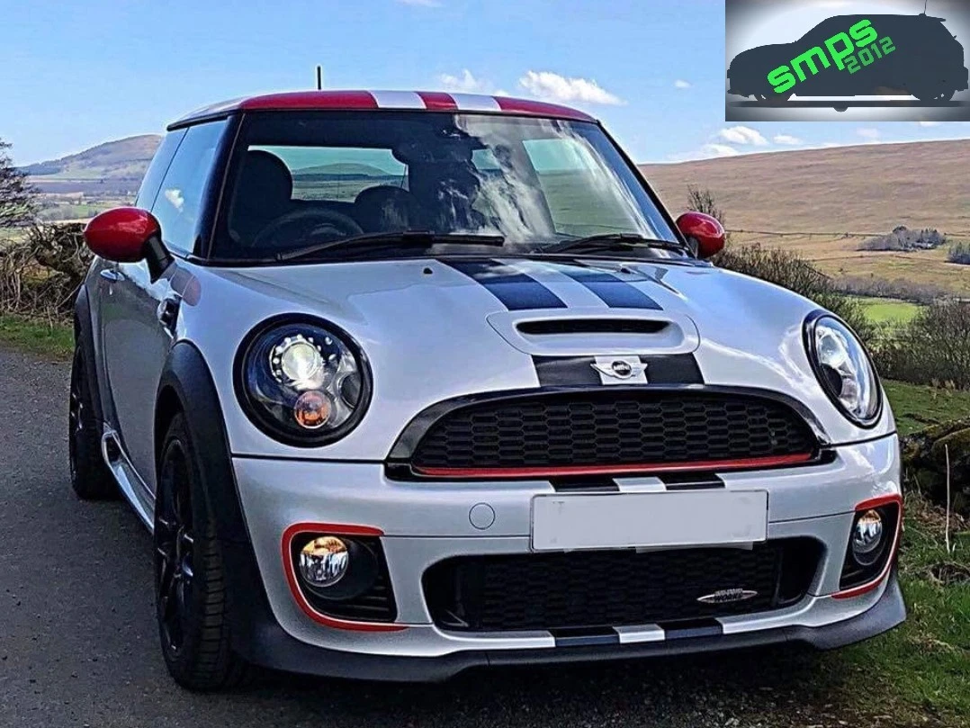 Für Mini Cooper S R55 R56 R57 R58 R59 JCW 2007-2014 Vorne + Hinten Lampe  Abdeckung Scheinwerfer Rahmen + Motorhaube Scoop + Grille Grill Trim -  AliExpress