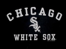 2004-Mens-Chicago White Sox-Black T Tee Shirt-L