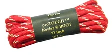 1 pair Red w/ Yellow Heavy Duty 7/32 thick shoelaces made with Kevlar strands