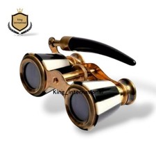 ANTIQUE VINTAGE OPERA GLASSES BINOCULARS MOTHER OF PEARL HANDLE BRASS GIFT