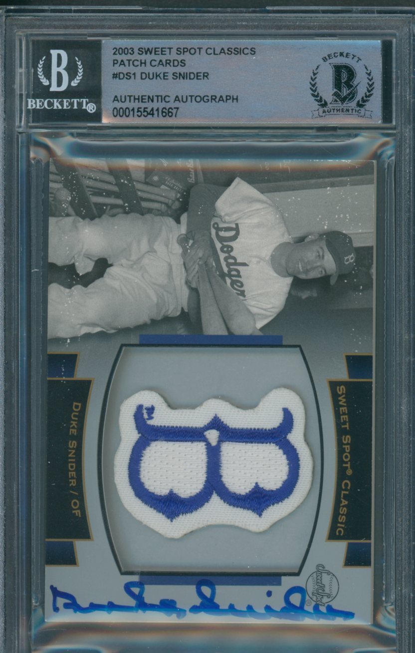 2003 Sweet Spot Classics Patc Cards Duke Snider Beckett Authentic Signed *1667 