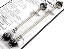 Halo Hex Key 100/135mm Bolt-On Skewer Set Black Front/Rear Road/Fixie Bike Cr-Mo