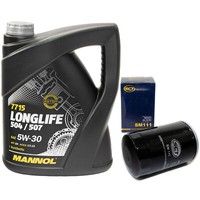 MotoröL Set 5W30 5 Liter + ÖLfilter SM 111 FüR Audi A4 Seat Leon Skoda VW Caddy