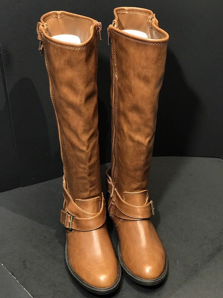 New DV Dolce Vita Women Clarity Tan Stella Zip Knee High Riding Boots Size 6 M - Image 4 of 4