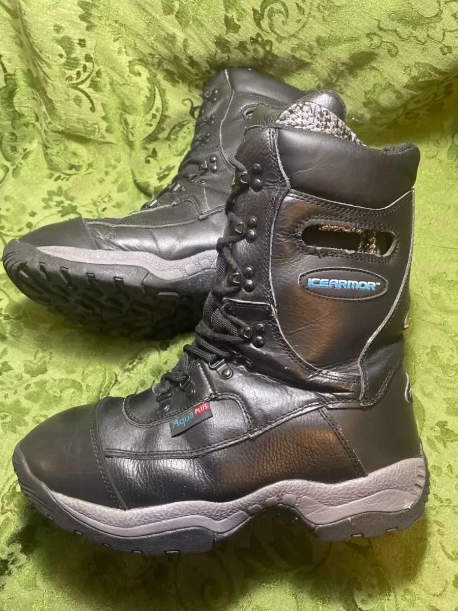 Ice Armor Onyx by Clam Leather Ice Fishing Waterproof Snow Boots Size 9