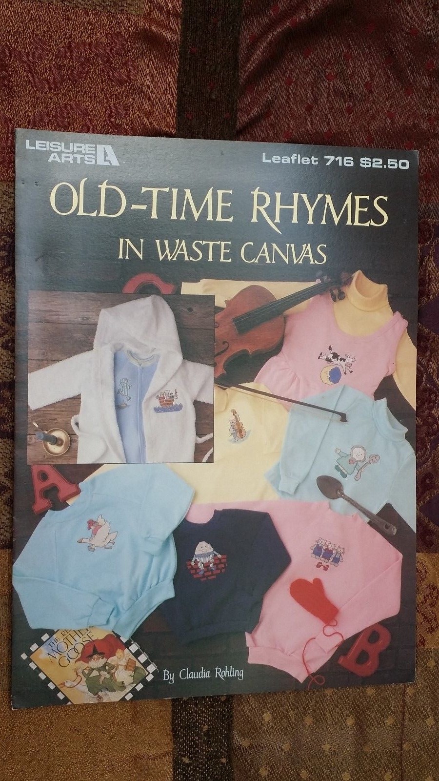 OLD TIME NURSERY RHYMES IN WASTE CANVAS CROSS STITCH PATTERN FREE