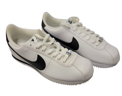 Men's Nike Cortez Basic Leather White/Black-Metallic Silver 819719 100 US 8