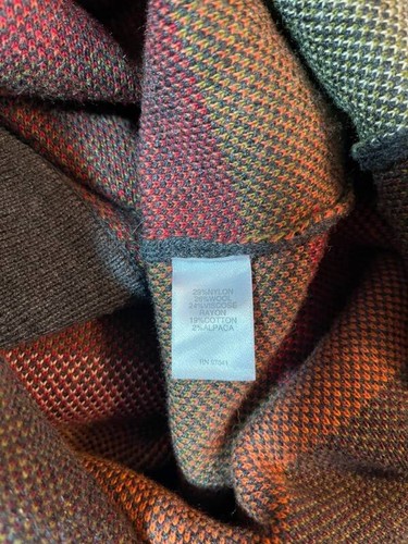 Women's J. JILL Gray Multicolored Floral Print Long Cardigan Sweater-Size PM-EUC - Picture 5 of 5