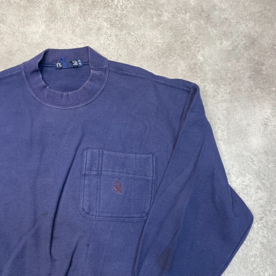 Nautica Sweatshirt Mens Vintage Heavyweight Pull Over Sailing Jumper Navy, Small image 2