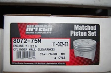 Hitech 8072 75M (.030) Set of 4 Pistons fits E16 Engine 97 Nissan
