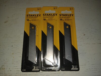 3 Stanley Tool 11-30119 Millimeter Quick Point Knife Blade 3 PK