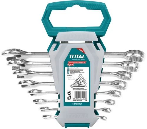 Total 8 Piece Combi Spanner Set 6mm - 19mm