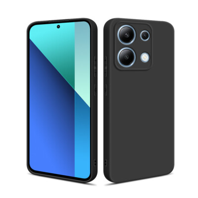 HSP Handy Hülle für Xiaomi Redmi Note 13 4G | Schwarz Silikon Case Cover TPU