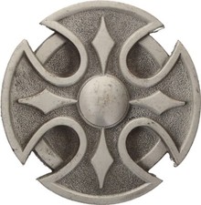 New Iron Cross Gothic Goth Tattoo Biker German Military Prussia NOS Belt Buckle