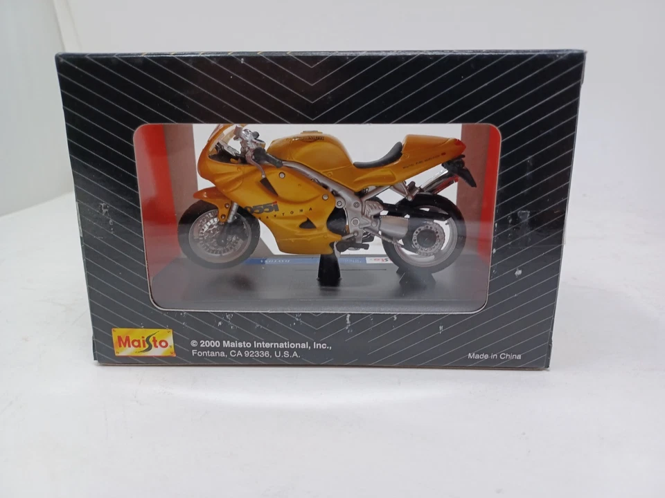 Maisto Triumph Daytona motocicleta diecast 1:18 amarillo edición especial Foto 2 de 2
