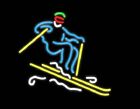 New Skier Shop Open Beer Bar Neon Light Sign 24"x20"
