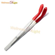 Tweezers Rubber Coated Pvc Red Non Marring Bent Tips Hobby Bead Craft Work