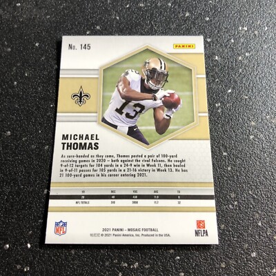 Michael Thomas 2021 Panini Mosaic Football #145 NFL New Orleans Saints WR