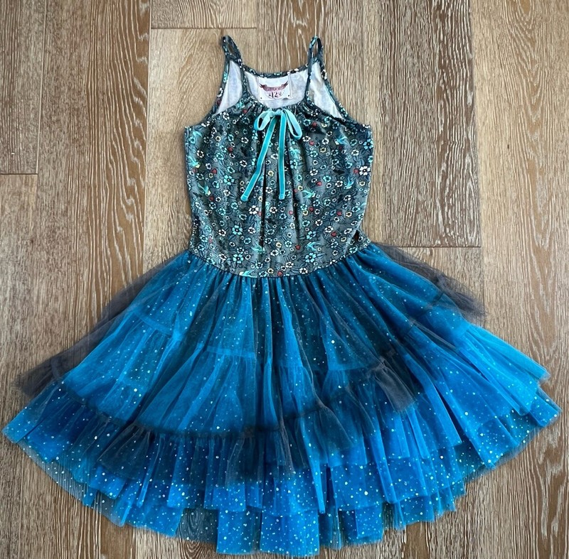Paper Wings Girls Bird Print Tulle Tutu Dress Size 12 NWOT
