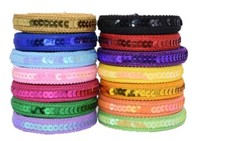 12mm 1* 5* Paillettenborte Borte Pailletten Band Rot Lila  Verzieren Aufnähen