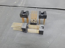 ROBINSON NUGENT 8 PIN DIP WIRE WRAP SOCKET GOLD PLATED - LOT OF 5 -FAST SHIPPING