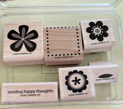 Sending Happy Thoughts Flower Dots Frame Leaf Stampin Up