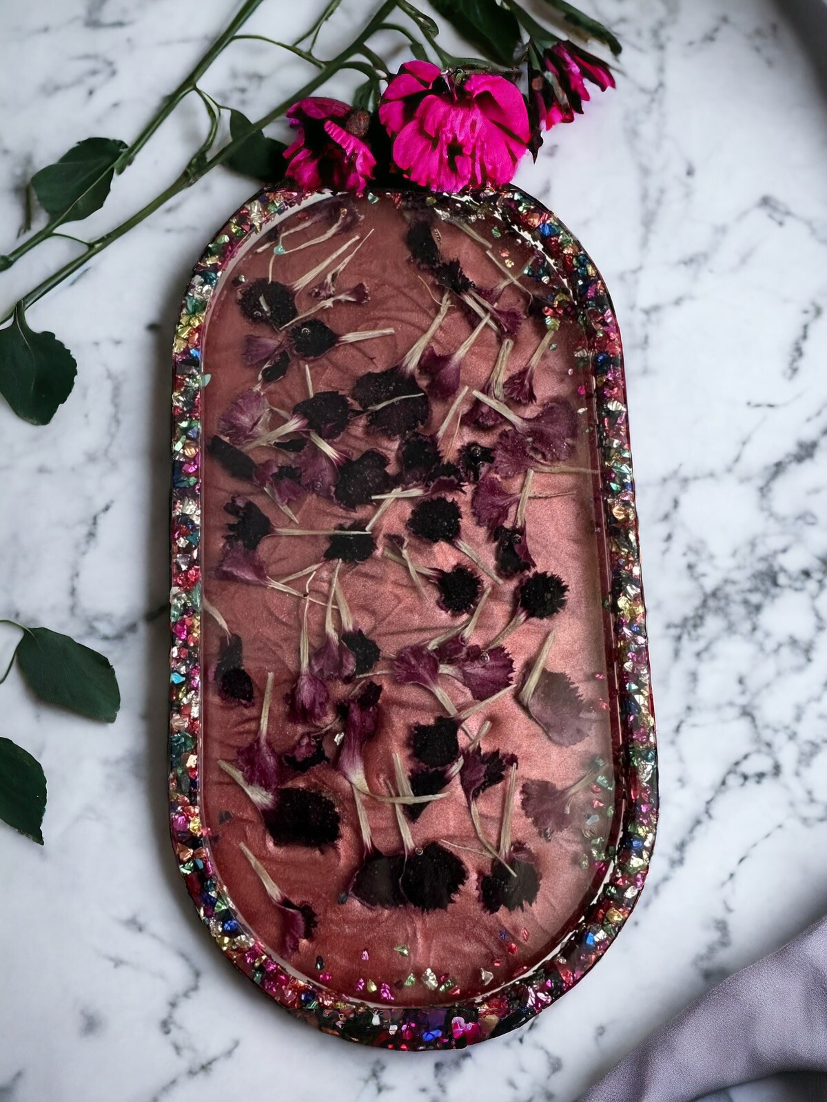 Resin Jewelry Organizer Tray for Bathroom Dresser Vanity or Kitchen Countertop-image