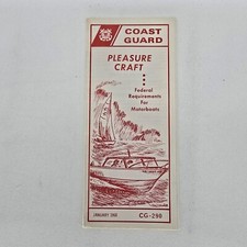 1968 US Coast Guard Pleasure Craft Brochure Motorboat Requirements Rules Laws