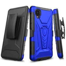 For TCL A3 / TCL A30 / TCL Ion Heavy Duty Shockproof Holster Case Hybrid Cover