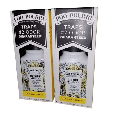 Poo-Pourri Before You Go Toilet Spray Original Citrus Pack Of 2 2 Fl Oz Bottles