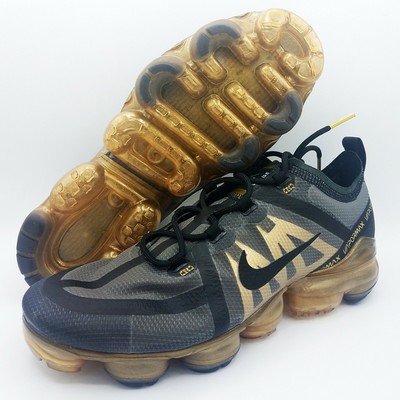 NEW Nike Air VaporMax 2019 Black Metallic Gold Vapor Max Plus Premium 360 720 | eBay