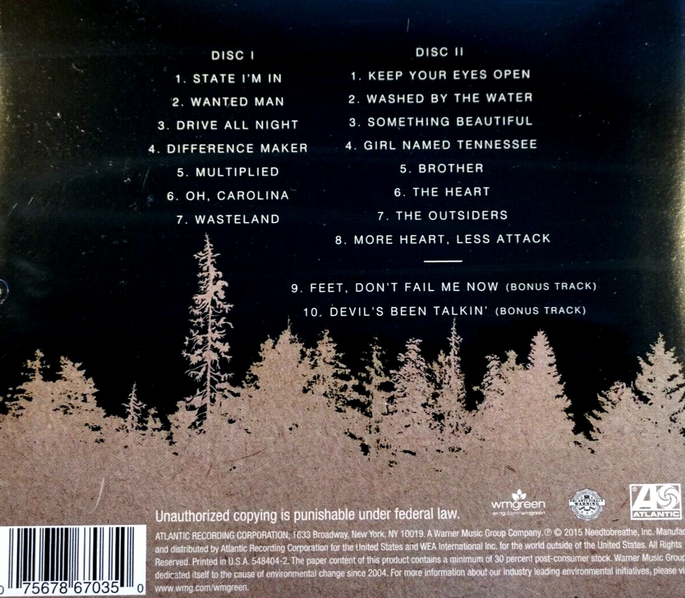 Needtobreathe - Live From The Woods, juego de 2 discos - CD, en muy buena condición Foto 2 de 2