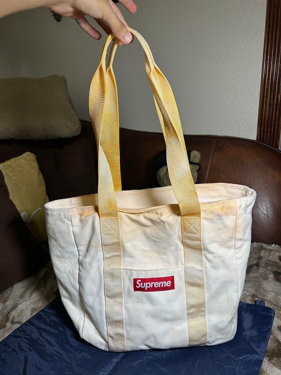 Supreme Canvas Tote Bag WHITE / Fall Winter Pre-Owned | eBay